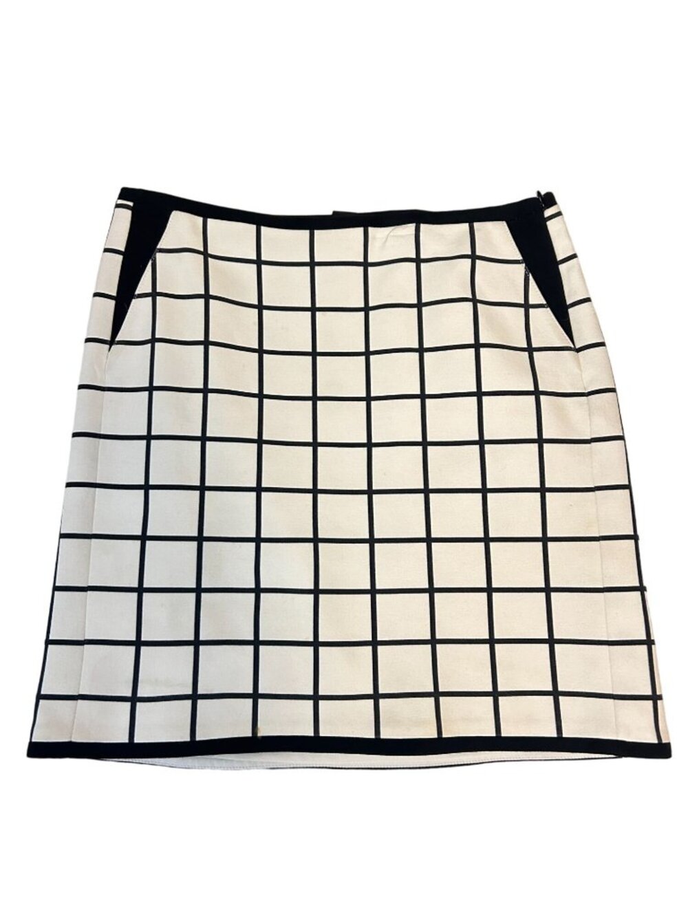 White House Black Market Womens Windowpane Pattern Skirt Size 8